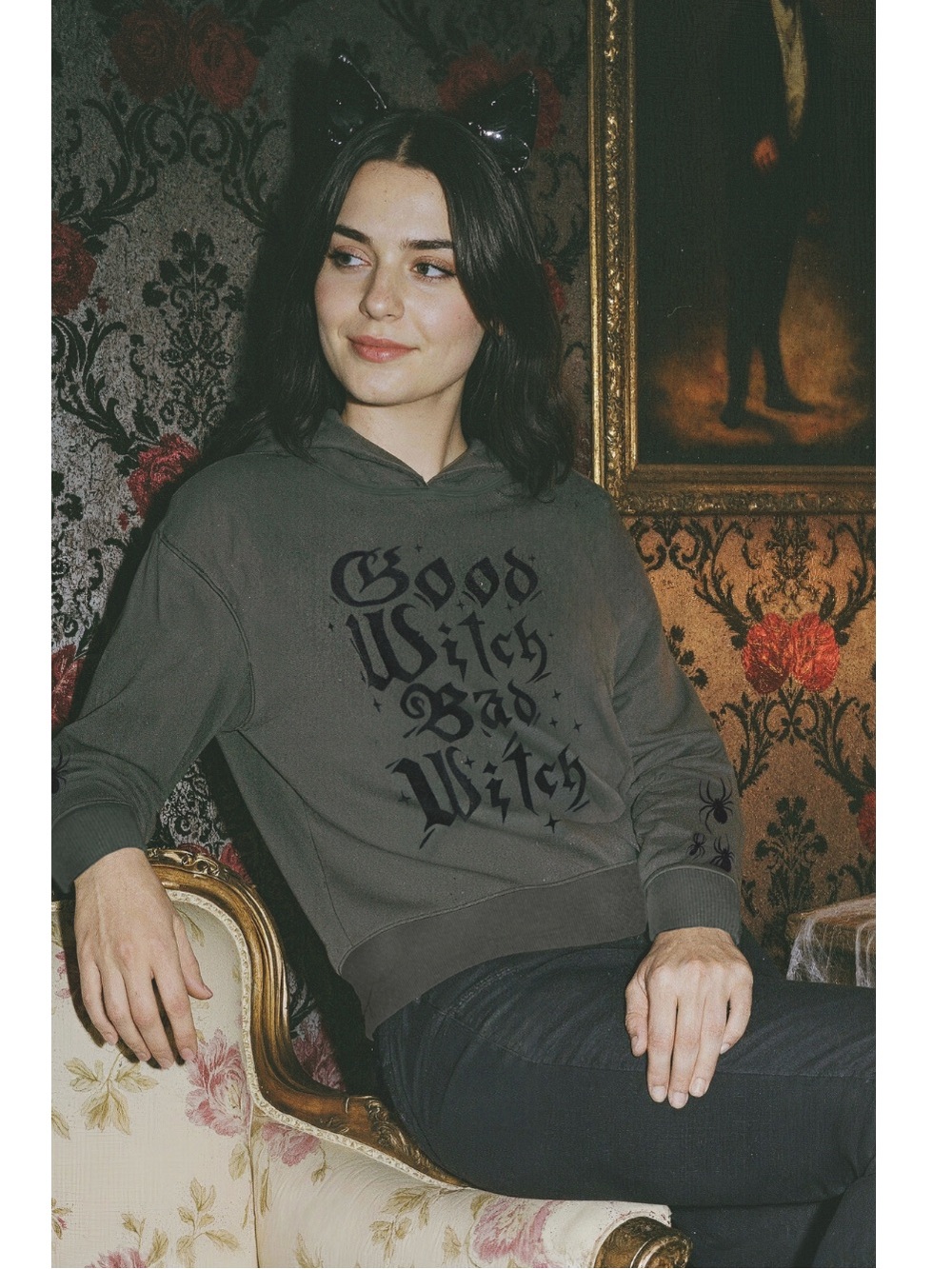NWOT Wildfox Good Witch Blake Hoodie in Pirate Black Halloween Size Medium